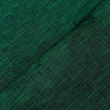 REMNANT 1.75 Yard, Dark Emerald / Black / Green Slubby WASHED Soft Rustic Cotton  #CHL-440