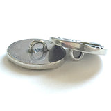 Moon and Stars, Pewter Button 3/4" from Danforth Pewter, Shank Back