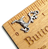 Four Silver Reindeer Charms, 1"  Silver Plated 23mm Pack of 4   # L-806-4