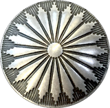 Re-Stocked, Mesa Sunflower 1" Screw-Back Nickel Silver Southwest Concho #SW-229