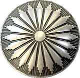 Mesa Sunflower Large Concho Style Shank Back Nickel Silver Button 1.25"  #SW-99