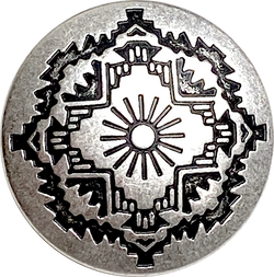 Mountain Sun Nickel Silver Concho Button, 25mm /  1"  #SWC-128