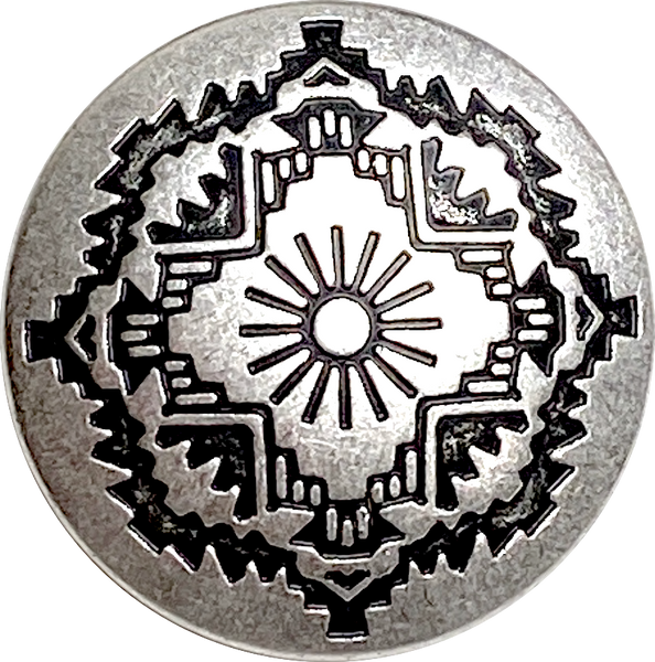 Mountain Sun 1" Nickel Silver Button, Pack of TWO,  #SWC-128-2
