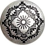 Mountain Sun Nickel Silver Concho Button, 25mm /  1"  #SWC-128