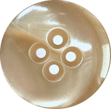 LAST ONES Khaki / Tan Designer 7/8" Coat Button, 4-holes, "Ocean"