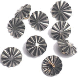 Repousse Tiny 1/2" Nickel Silver Concho Button 13mm Shank Back #SW-50