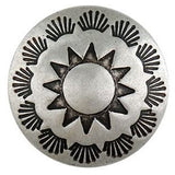 Rising Suns 5/8" Southwest Shank Back Nickel Silver Button #SW-426