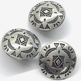SALE, Star Blanket 1-1/4" Nickel Silver Shank Back Southwest Concho-Style Button 1.25"   #SW-97