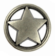 Re-Stocked Texas Star/Western Star Silver 13/16" Southwest Button, Pack of TWO   #SWC-4-2