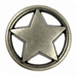 Re-Stocked Texas Star/Western Star Silver 13/16" Southwest Button, Pack of TWO   #SWC-4-2