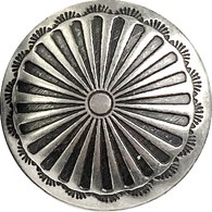 Running Low, Agave Flower 13/16" Concho Button Shank Back Silver Color USA #SW-211