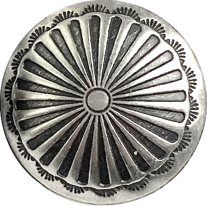Running Low, Agave Flower 13/16" Concho Button Shank Back Silver Color USA #SW-211