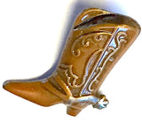 Brown Western Boot Metal Button, 3/4" By Susan Clarke