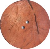 Brick/Rust Extra Large Natural Coconut Button "Rustica"  2-1/4" Scooped