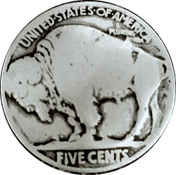 Re-Stocked, Authentic Buffalo Nickel Coin SCREW-BACK Concho,  13/16"-7/8" USA  #SW-31-SC