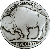 Authentic Buffalo Nickel Coin Button Shank Back, 13/16" to 7/8" USA-Made  #SW-31