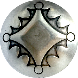 Southwest Four Directions, 1/2" Nickel Silver Concho Button #SW-21