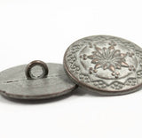 Copper/White Seventh Flower Button 3/4" with Shank Back, #SWC-21