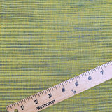 Remnant, Key Lime Rustic Stripe WASHED Yarn-Dyed Cotton from India, 44" Wide, 2.5 Yard PIECE #CHL-142
