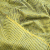 Remnant, Key Lime Rustic Stripe WASHED Yarn-Dyed Cotton from India, 44" Wide, 2.5 Yard PIECE #CHL-142