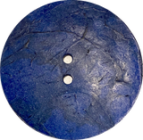 Brighter Navy Blue Extra Large Coconut Button "Rustica"  2-1/4" Scooped, 2-Hole, #SK-487-Brt