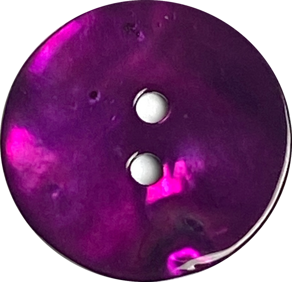 Pack of 3, Bright Purple 5/8" Shiny Agoya Shell 2-Hole Button 21mm, Pack of THREE  #SK-1243