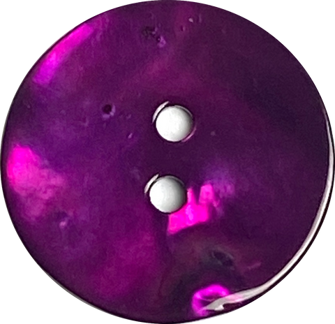 Pack of 3, Bright Purple 5/8" Shiny Agoya Shell 2-Hole Button 21mm, Pack of THREE  #SK-1243