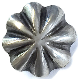 5/8" Repousse 8 Petals, Nickel Silver Shank Back Southwest Button 16mm USA-Made # SW-269