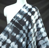 Teal/Black Blur, Cotton, Hand-Dyed MulMul from India, By the Yard #TK-40