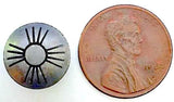 Re-Stocked, Small Rustic Silver Zia Symbol 1/2" Shank Back Southwest Button  #SW-30