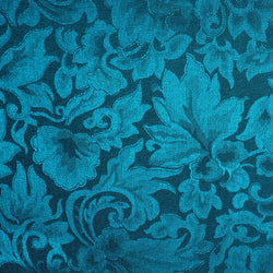 REMNANT Silk Chiaroscuro Jacquard in Deep Teal.  3/4 yard piece #390