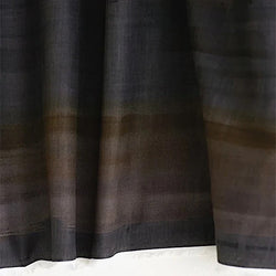 SALE, Brushstrokes, Black-Brown Cotton/Silk Blend, Touch A Cord by Naomi Ito/Nani Iro Japan, 47" Wide By the Yard #391 C