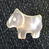 SALE Tiny Dog, Vintage Pearly White 1/2" Button  #764