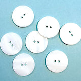 Re-Stocked, White River Shell 1" Iridescent Pearl 26mm Round 2-Hole Buttons, 25mm, PACK OF 4   Item #LP-105