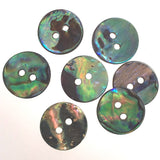Greens & Blues Vivid Abalone 5/8" / 15mm, Pack of 8 for $11.20  #0034