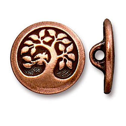 Bird in Tree Copper/Black Button 5/8"   #6577-18