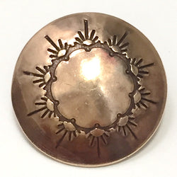 5/8" Brass Southwest Ten Sunrises Concho Western Button   # WN43B
