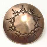5/8" Brass Southwest Ten Sunrises Concho Western Button   # WN43B