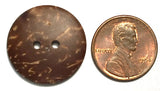 SALE Blue Coconut Button with Spots + Dots 7/8"