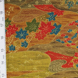 Last Piece, October Stream Chirimen Crepe Vintage Kimono Silk from Japan, 6" x 57" Piece  #4456