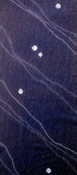 Exceptional Deep Blueberry Shibori Abstract Vintage Kimono Silk Crepe, 14" x 38" #4399