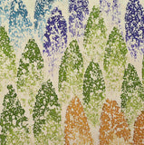 Snowstorm on Pale Gold Satin Vintage Kimono Silk 6.5" x 55"  #4680