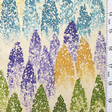 Snowstorm on Pale Gold Satin Vintage Kimono Silk 6.5" x 55"  #4680