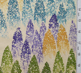 Snowstorm on Pale Gold Satin Vintage Kimono Silk, 14" x 18"  #4680