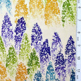 Snowstorm on Pale Gold Satin Vintage Kimono Silk, 14" x 18"  #4680