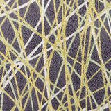 Threads on Gray Vintage Kimono Silk Satin from Japan, Small Pieces 6.5" x 14"  #4581