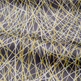 Threads on Gray Vintage Kimono Silk Satin from Japan, Small Pieces 6.5" x 14"  #4581
