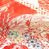 Last Piece, Love Letter from Japan, Bingata Kimono Silk Chirimen Crepe 14" x 62"  #4190