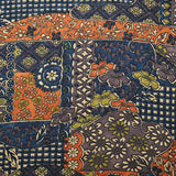 Last Piece, Journey with Indigo Kimono Silk Satin 'Charmeuse'  14" x 62"    # 4198