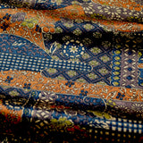 Last Piece, Journey with Indigo Kimono Silk Satin 'Charmeuse'  14" x 62"    # 4198